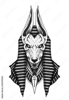 an image of a demon mask on a white background