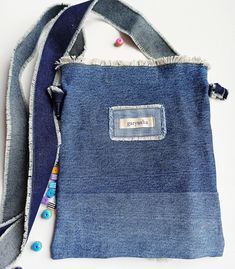 Denim Crossbody Messenger Bag Denim Bag Denim Bags - Etsy Rectangular Denim Blue Shoulder Bag For Everyday Use, Blue Denim Rectangular Satchel, Rectangular Denim Blue Bag With Removable Pouch, Rectangular Denim Shoulder Bag With Adjustable Strap, Denim Blue Cotton Crossbody Shoulder Bag, Rectangular Denim Bags With Adjustable Strap, Denim Crossbody Shoulder Bag For School, Rectangular Denim Blue Shoulder Bag For School, Denim Blue Crossbody Shoulder Bag For Daily Use