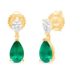 Introducing the 'La Pera Collction,' designed for the modern woman who appreciates timeless elegance. Perfect 8x6mm pear-shaped emeralds along with natural diamonds meet in unison, their clarity sure to turn heads. SKU BS30794E EMERALD SIZE 8x6mm COLORSTONE SHAPE Pear COLORSTONE WT 1.57cts DIAMOND WT 0.46cts Ethically sourced emeralds directly from our renowned Belmont mine in Brazil. Classic Emerald Pear-shaped Earrings, Classic Pear-shaped Emerald Earrings, Elegant Pear-shaped Emerald Earrings, Ethical Jewelry, Emerald Jewelry, Gold Material, Jewelry Branding, Earring Necklace, Ring Necklace