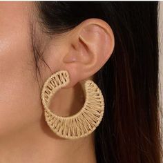 New Woven Hoop Earrings Bundle And Save Great For All Occasions And Events. Weddings, Dinner Parties, Birthday Parties, Date Nights, Beach Parties, Pool Parties, Proms, Graduation, Club, Baby Shower, Day Party, Lunch Dates, Vacations, Etc. #Fashion #Earrings #Jewelry #Poshmark #Vacation #Boho #Bohemian #Spring #Springbreak #Colorful #Hoop Elegant Round Hoop Earrings For The Beach, Elegant Summer Beach Hoop Earrings, Elegant Handmade Summer Hoop Earrings, Summer Party Hoop Jewelry, Handmade Hoop Earrings For Summer, Summer Hoop Earrings With Ear Wire, Handmade Summer Hoop Earrings, Elegant Hoop Earrings For Summer, Beige Round Summer Jewelry