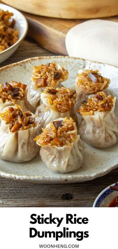 Shanghai Shao Mai (Vegan) Woon Heng, Rice Dumplings, Dim Sum Recipes, Bamboo Shoots, Wontons, Glutinous Rice