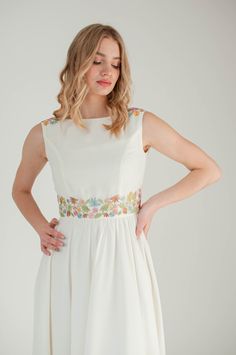 Floral Embroidered Dresses With Fitted Bodice For Wedding, Wedding Dresses With Floral Embroidery And Fitted Bodice, Floral Embroidered Wedding Dress With Fitted Bodice, A-line Maxi Dress With Floral Embroidery For Wedding, Floral Print Embroidered Maxi Dress For Wedding, A-line Wedding Dress With Floral Embroidery, Feminine Embroidered Wedding Dress, Bohemian Maxi Dress With Floral Embroidery For Wedding, White Dress With Floral Embroidery And Fitted Bodice