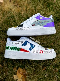 These were a special requested custom paint of Nike AF1s designed to hold the theme of Eminem. I can make any changes to this design and can modify it to fit any shoe. Customized Sneakers For Streetwear With Round Toe, Customized Sneakers With Round Toe For Streetwear, Custom Sneakers For Streetwear, Custom White Skateboarding Sneakers, Customized Sneakers For Streetwear, Custom White Sneakers For Skateboarding, Customizable Sneakers For Streetwear, White Sneakers With Custom Artwork For Streetwear, Customized High-top Sneakers For Streetwear