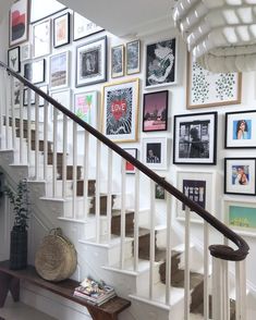 an instagram page with pictures on the wall and stairs