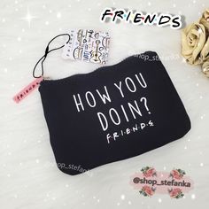 * Adorable Details Included In The Pink Zipper Pulls, "How You Doing?" Words Applique * Mini Bag / Cosmetic / Clutch / Compartment Bag * Exclusive And Officially Licensed Limited Edition Thumper Disney, Compartment Bag, Metallic Liquid Lipstick, Navy Blue Purse, Liquid Lipstick Set, Friends Black, Friends Central Perk, Spaghetti Strap Crop Top, Stationary Set