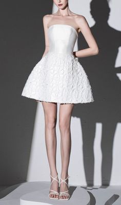 Dazzle in our white-embellished-strapless-mini-dress, featuring stunning embellishments and a strapless design. Turn heads with this flirty and glamorous dress that is perfect for any special occasion. Upgrade your wardrobe with this show-stopping piece. HIGHLIGHTS - Floral embellished - Fitted waist - Flare mini length- Back zip fastening MATERIAL- Taffeta, Lace & Glass bead- Stretchability/Elasticity: Non-stretchCARE INSTRUCTIONS- Dry Clean Only- Steam Iron Only* Product color may be darker/li Glamorous Dress, Piece Highlights, Robes Glamour, Black Tie Gala, Glamorous Dresses, Swimwear Dress, Steam Iron, Plus Size Shopping, Strapless Mini Dress