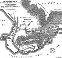 an old map shows the location of many towns