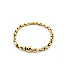 This 14 karat yellow gold bracelet features elongated rolo links that give it a sleek, understated look. It’s versatile enough to wear on its own or stacked with other pieces, adding a subtle edge to your style. The secure lobster clasp makes it reliable for everyday wear or special events. With its simple yet refined design, this bracelet can serve as a go-to accessory for any occasion. Yellow Gold Bracelet, Link Bracelets, Special Events, Lobster Clasp, Everyday Wear, Gold Bracelet, Sleek, Yellow Gold, Bracelet