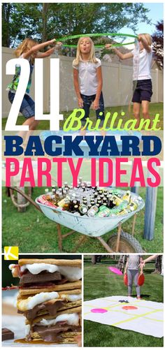 the back yard party ideas are great for kids