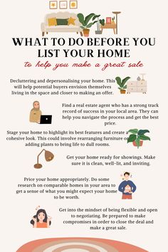 an info sheet describing what to do before you list your home