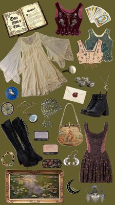 earthy medieval revival vibes #medievalrevival#outfitmoodboard#moodboard#collage#outfitinspo#fyp Medieval Revival Aesthetic, Vintage Clothing Pieces, Medieval Revival Fashion, 70s Medieval Revival, 60s Medieval Revival, Medieval Aesthetic Outfit, Marceline Fashion, Medieval Moodboard, Style Manifestation