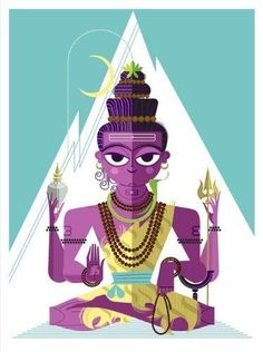 Hindu Illustration, Indian Illustrations, India Illustration, Myth Art, Morden Art, Big Poster, Poster Book, Hinduism Art