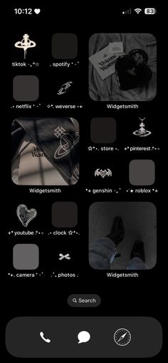 an iphone screen showing different images and text on the same page, as well as icons