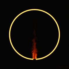 a ring of fire is seen in the dark