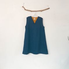 "ready to wear sleeveless V- neck bonnot linen dress with autumn gold panel on the back fit size L or XL with bust 47\" room on the dress ( fit bust 44\" and under well) Material: bonnot and autumn gold linen measurements: shoulder width 16\" armhole 9.5\"- 10\" deep bust across 23.5\" ( total with 47\" bust room on the garment) dress length 38\"-38.5\" hip room is about 54\" room dres hem width 68\" handmade by anny Schoo in a solar powered home studio. Thanks for looking! Ready to wear item ca Purple Shawl, Linen Clothing, Linen Clothes, Linen Dresses, Handmade Clothes, Silk Top, Linen Dress, Fitted Dress, Custom Clothes