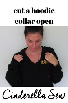 Diy Hoodie, Shirt Alterations, Cut Hoodies, College Snacks, Hoodie Diy, Cut Hoodie, Hoodie Refashion