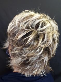 Blonde Highlights Pixie, Shorter Layered Haircuts, Blonde Layered Hair, Rocker Hair, Short Hair Highlights, Easy Care Hairstyles, Thick Hair Cuts, Short Hair Images