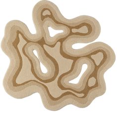 the rug is made out of wood and has wavy shapes