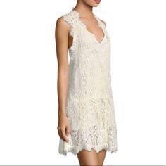 Heart In Two Dress ~ New With Tags! Free People. Girlie, Flirty & Romantic! Eyelash Fringe Dress With Plunging Neckline Has A Sheer Lace Top Layer With A Cream Color Slip Dress Underneath. Slips Overhead V Neck Sleeveless Lined 60% Nylon/40% Cotton Size Medium Daywear Mini Dress With Scalloped Lace, Scalloped Lace V-neck Mini Dress For Date Night, Fitted V-neck Lace Dress For Vacation, Fitted Lace V-neck Dress For Vacation, Fitted Lace Dress With V-neck For Vacation, Sleeveless Scalloped Lace Mini Dress For Date Night, Spring Mini Dress With Scalloped Lace For Date Night, Flirty V-neck Lace Summer Dress, Flirty Sleeveless Dress With Scalloped Lace