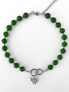 Considered as one of the most precious, treasured stones, jade represents strength and invites both luck and good health. Deep greens found in jade parallel to having more yang, allowing stronger energy - thus, making the 'DIVINE' jade beaded necklace that much more special. From the hand strung grade A jade stones, to the stainless steel rings and pendant, this piece is guaranteed to get the compliments rolling in... Made with stainless steel rings and pendants. Waterproof and rust-free. Availa Jade Bead Necklace, Creating Jewelry, Jade Stone, Jade Beads, Good Health, Stainless Steel Rings, Steel Ring, Deep Green, Jade