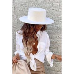 Ivory gambler hat. Meet the Vida Ivory Felt Gambler Hat - a playful twist on a classic style. Made from high-quality wool felt, this gambler hat is both chic and adjustable for the perfect fit. Embrace your inner gambler (minus the risks) with this quirky and stylish accessory. Brim Hat Outfit, Fedora Hat Outfits, White Fedora Hat, White Lace Dress Long, White Fedora, Gambler Hat, Nude Lace Dress, White Lace Wedding Dress, Fedora Hat Women