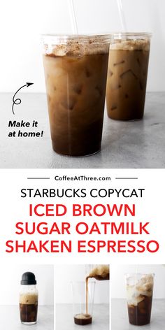 starbucks iced brown sugar oatmeal shaker espresso recipe with starbuck's copycat