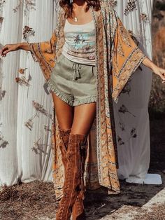 Bohemian Floral Print Women Long Sleeve Boho Cover-up – bydudecom Fall Boho Print Kimono, Summer Long Sleeve Outerwear With Boho Print, Summer Long Sleeve Boho Print Outerwear, Boho Print Outerwear For Spring Beach, Summer Boho Print Long Sleeve Outerwear, Boho Print Outerwear For Beach In Spring, Spring Boho Print Outerwear For Beach, Spring Beach Outerwear With Boho Print, Bohemian Outerwear For Spring Vacation