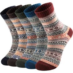 Specifications: MATERIAL OF WOMEN WOOL SOCKS - These wool winter socks are made of 35% Wool, 36% Cotton and 29% Polyester. SIZE & Design FOR THICK SOCKS - These vintage style thermal socks are suitable for women US Size 6-10, so everyone can enjoy these women's thick warm socks. Winter warm socks are lightweight and versatile enough for any occasion. Good matching for all your sneakers, boots, snow boots, and sport shoes etc. SUPER COZY & WARM FOR THICK SOCKS WOMEN: Our super thick women's winte Retro Socks, Womens Wool Socks, Thick Wool Socks, Men Boot, Hiking Socks, Warm Boots, Cozy Socks, Winter Socks, Socks For Women