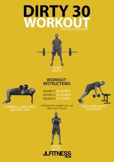 a poster showing the different types of workout equipment