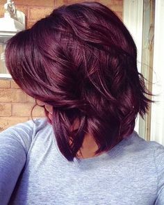 Follow My Pinterest: @vickileandro Red Violet Hair Color, Pelo Color Borgoña, Pelo Color Vino, Red Violet Hair, Violet Hair Colors, Hair Color Plum, Plum Hair, Pony Tails, Violet Hair