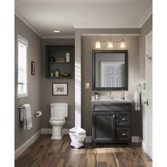 772515393631_10340070_732207047.jpg Bathroom Furniture Ideas, Bathroom Vanities Without Tops, Bathroom Wood, Grey Bathroom Vanity, Half Bathrooms, Basement Makeover, Small Bathroom Makeover, Grey Bathroom, Bathroom Vanity Base