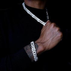 "Gold Presidents Chain Bracelet Bundle 18" / 7" Diamond Prong Baguette Gucci Curb Chain 12mm + Bracelet Bundle in White Gold" Urban Jewelry, Picture Necklace, Gold Pendant Jewelry, Sell Gold, Hip Hop Jewelry, Cuban Link Chain, Cuban Chain, Curb Chain, Cz Stone