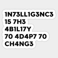 two stickers with the words in black and white on them, one has an image of