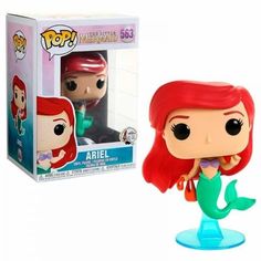 the little mermaid pop vinyl figure is in its box