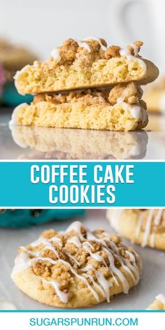 coffee cake cookies stacked on top of each other