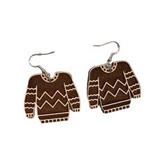 There is nothing better than the winter holidays! Grab these laser cut Reverse Engraved Ugly Christmas Sweater Dangle Earrings. Paint them to your liking or keep the natural wood look. Also available is the Customizable Ugly Christmas Sweater Dangle Earrings in the Glowforge catalog. Additional supplies to complete this laser cutting design: Paint PensJewelry PliersEarring Findings Catalog Design, Material Design, Ugly Christmas, Winter Holidays, Christmas Sweater, The Winter, Being Ugly, Natural Wood, Laser Cut