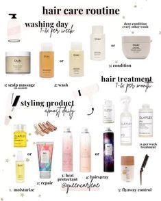 Hair Care In Order, Hair Care Routine Shampoo And Conditioner, Hair Care Products Organization, Stuff For Dry Hair, Hair Care Recommendations, Minimalist Hair Care Products, Best Hair Care Products For Straight Hair, Best Shampoo For Dull Hair, Product For Straight Hair