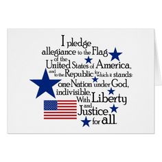 an american flag with the words, i pledge allegiance to the flag of the united states of america