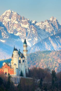 an old castle in the mountains