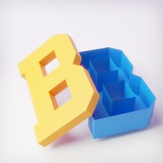 the letters b and c are made out of plastic blocks, with one being smaller than the other