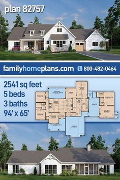 two story house plans with 3 beds and 2 baths in each floor plan 8277