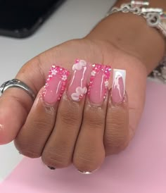 Uni Nails, Beginner Nail Designs, Acrylic Nail Set, Cute Nail Art Designs, Nails Design With Rhinestones, Cute Acrylic Nail Designs, Dope Nail Designs