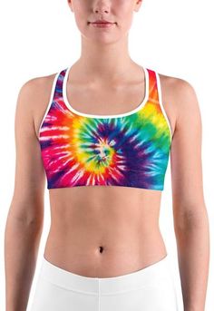 Tie Dye Swirl Sports bra– GearBunch Mother Day Wishes, Legging Outfits, Vibrant Purple, Womens Leggings, Best Leggings, Tie And Dye, Black Sports Bra, Sport Bra, Intense Workout