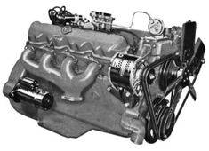 an old engine is shown in black and white