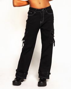 My Own World Wide Leg Pants-Black/White-Regular-Front--Courtney---S Urban Black Cargo Jeans With Hip Pockets, Black Urban Cargo Jeans With Hip Pockets, Black Straight Leg Cargo Jeans With Side Pockets, Black Straight Leg Cargo Pants With Multiple Pockets, Black Straight Leg Utility Cargo Jeans, Black Utility Jeans With Cargo Pockets, Black Utility Cargo Jeans With Side Pockets, Black Wide Leg Cargo Jeans With Multiple Pockets, Black Utility Cargo Jeans