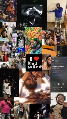 a collage of photos with the words i love wale written on them and images of various people