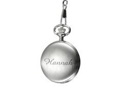 "Get Free laser engraving on this item. (Max 3 lines of 10 characters- One line on front, Two lines on back) Black numerals and hands on a white dial make it incredibly easy to read this Visol pocket watch. Customize this product to be the perfect gift for someone special in your life. * Dimensions: 1.9\" radius x 0.6\" depth, Weight: 0.15 lbs * 12-inch Matching Chain with Clip is included. * Choose from Chrome or Gunmetal finish * White Roman Dial, Japan Movement * A Perfect Gift for Groomsmen, Engraved Silver Stainless Steel Watch, Silver Stainless Steel Engraved Watch, Engraved Silver Stainless Steel Watch Accessories, Engraved Stainless Steel Silver Watch Accessories, Engraved Stainless Steel Watch With Round Dial, Engraved Stainless Steel Watch, Stainless Steel Engraved Watch With Round Dial, Timeless Engraved Stainless Steel Watch, Classic Engraved Silver Watch Accessories