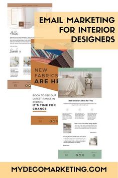 email marketing for interior designers is shown here