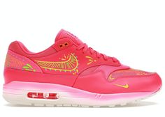 Check out the Nike Air Max 1 PRM Día De Muertos available on @StockX Pink Graphic Print Sneakers For Streetwear, Omega Snoopy, Black Cement, Día De Muertos, Nike Dunk High, Nike Air Max 1, Yeezy Shoes, Hot Sneakers, Newest Jordans