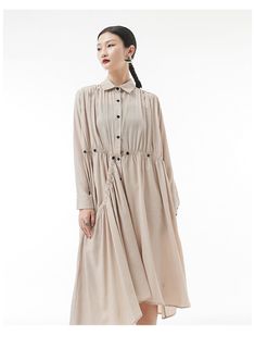 Features: Style: Leisure Occasion: Daily Material: Polyester Sleeves: Long Sleeves Neckline: Turnover Collar Pattern: Solid Type: Casual Long Shirts Dresses Season: Summer/Fall/Spring Size Chart: Size Waist Hips Length cm inch cm inch cm inch One Size 122 48 128 50 102-114 40-45 Boho Dress Plus Size, Cozy Dress, Shirt Dress Casual, Collar Pattern, Long Shirt Dress, Casual Design, Long Shirt, Beach Dresses, Plus Size Dress